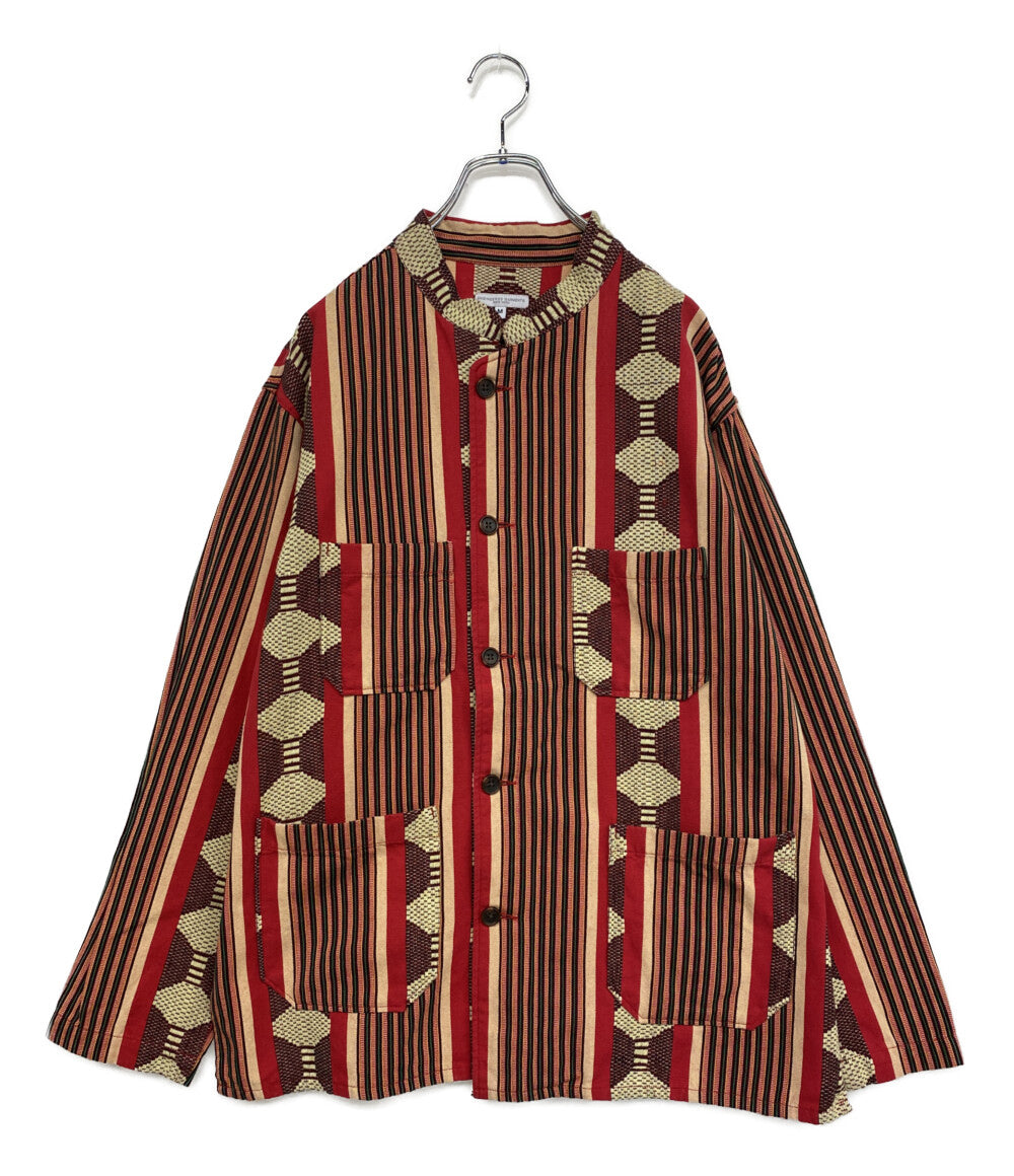 ENGINEERED GARMENTS 長袖シャツ ETHNIC カバオール レッド メンズ SIZE M エンジニアドガーメンツ