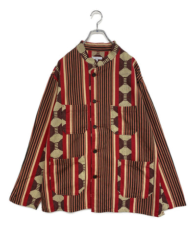 ENGINEERED GARMENTS 長袖シャツ ETHNIC カバオール レッド メンズ SIZE M エンジニアドガーメンツ