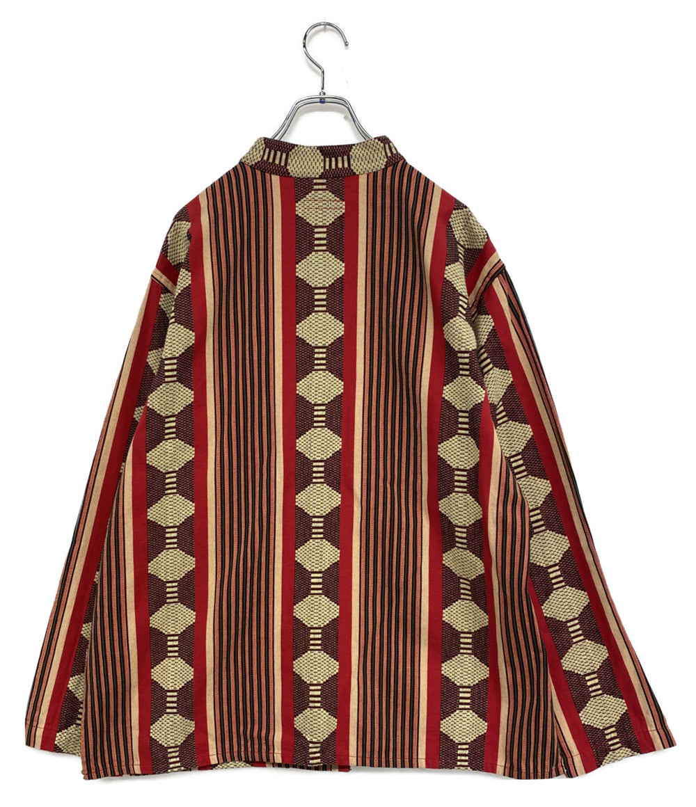 ENGINEERED GARMENTS 長袖シャツ ETHNIC カバオール レッド メンズ SIZE M エンジニアドガーメンツ