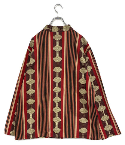 ENGINEERED GARMENTS 長袖シャツ ETHNIC カバオール レッド メンズ SIZE M エンジニアドガーメンツ