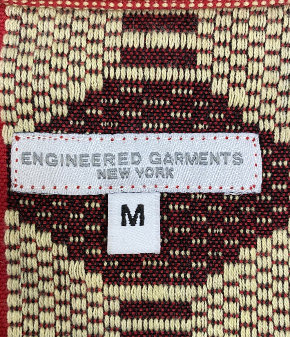 ENGINEERED GARMENTS 長袖シャツ ETHNIC カバオール レッド メンズ SIZE M エンジニアドガーメンツ
