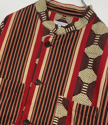ENGINEERED GARMENTS 長袖シャツ ETHNIC カバオール レッド メンズ SIZE M エンジニアドガーメンツ