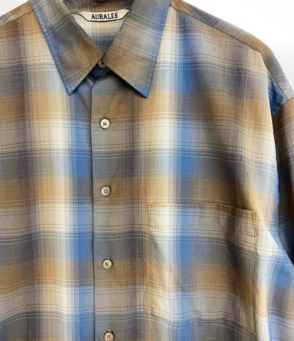 AURALEE 長袖シャツ super light wool check shirt メンズ SIZE 4 オーラリー
