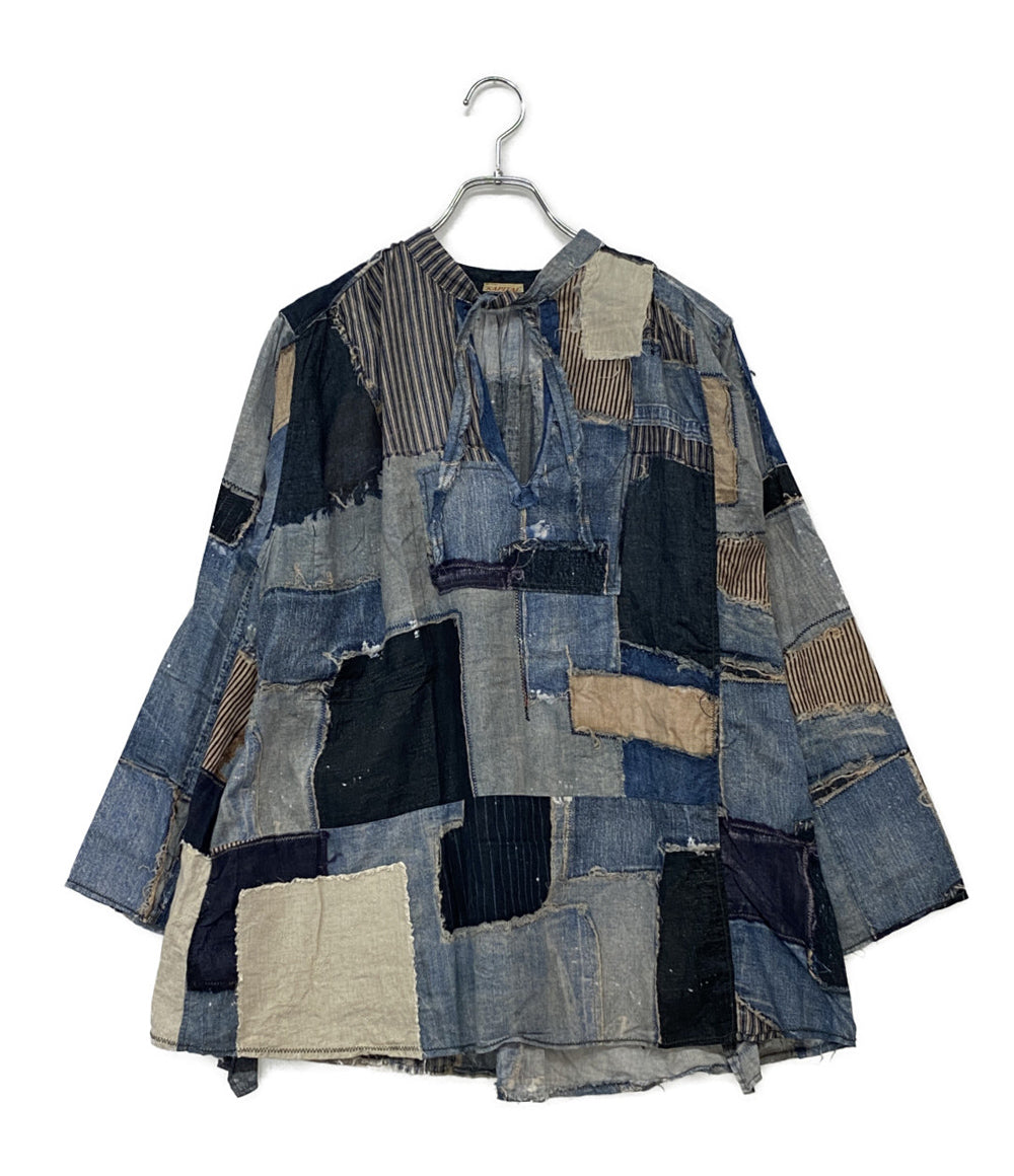 KAPITAL 長袖シャツ パッチワーク ブルー メンズ SIZE - キャピタル