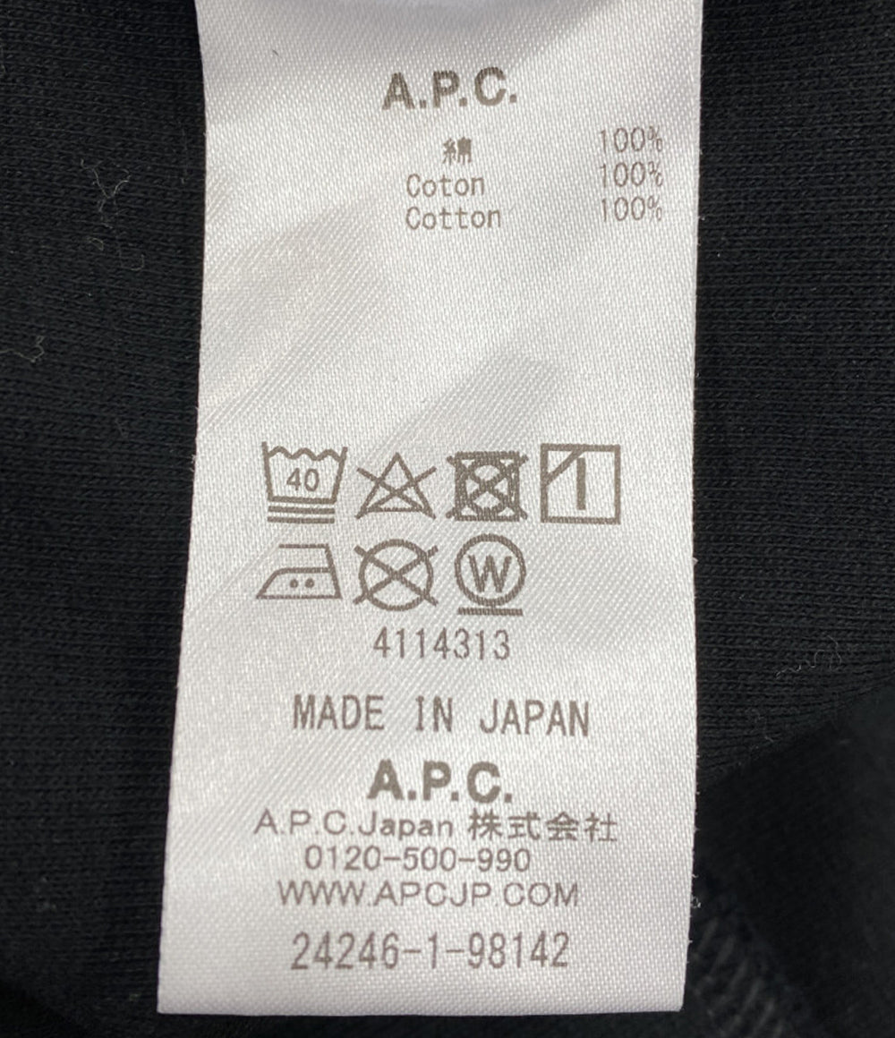 A.P.C. スウェット ブラック 襟ロゴ メンズ SIZE M アーペーセー
