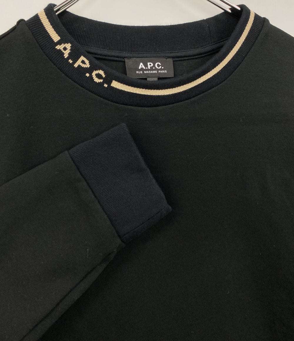 A.P.C. スウェット ブラック 襟ロゴ メンズ SIZE M アーペーセー