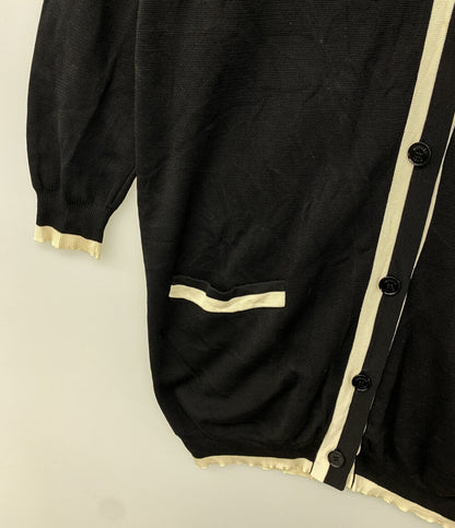 HERMES カーディガン ブラック シルク カシミヤ レディース SIZE 44 エルメス