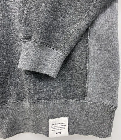 HYKE スウェット SWEAT SHIRT CHARCOAL レディース SIZE XL ハイク