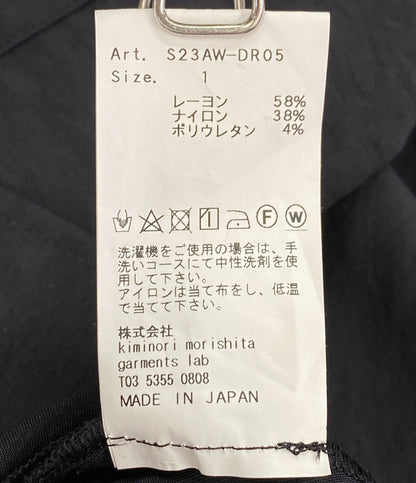 08 sircus 半袖ワンピース レーヨン S23AW-DR05 BLACK レディース SIZE 1 ゼロエイトサーカス
