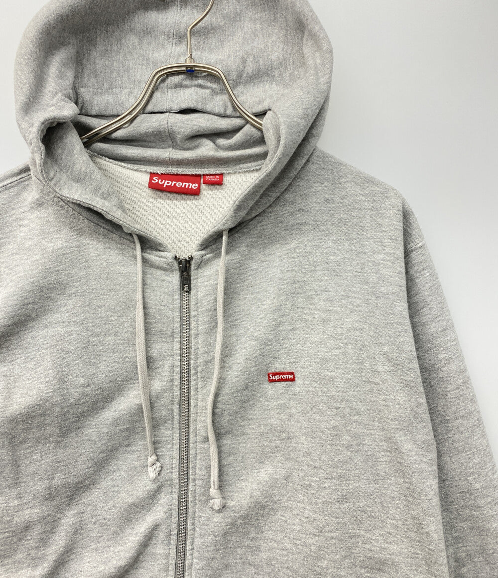 Supreme スウェットパーカー SMALL BOX ZIP UP HOODED GREY 25AW メンズ SIZE L シュプリーム