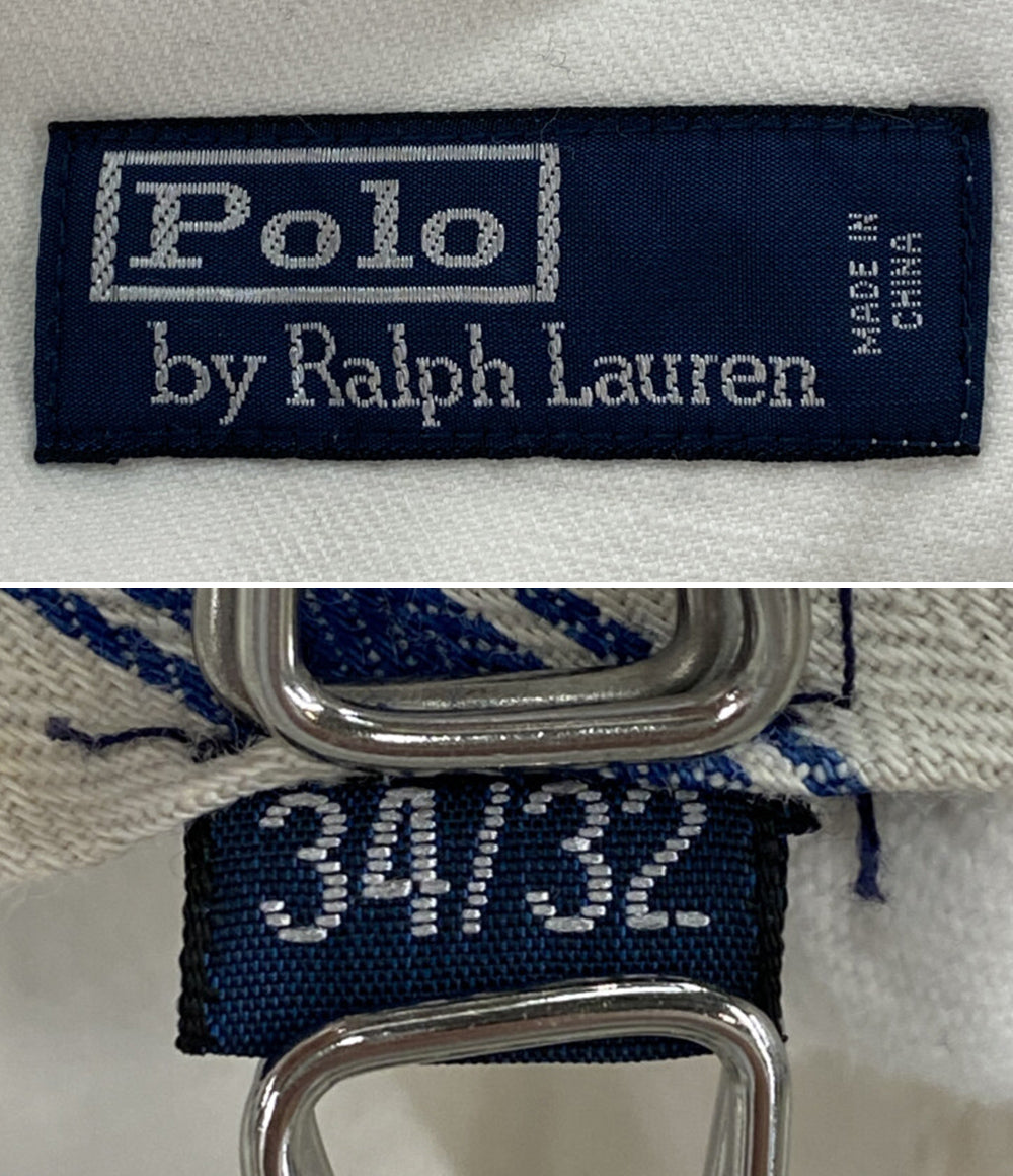 POLO RALPH LAUREN パンツ MARINE PANT ダメージ加工 WHITE シンチバック メンズ SIZE 34/32 ポロ・ラルフローレン