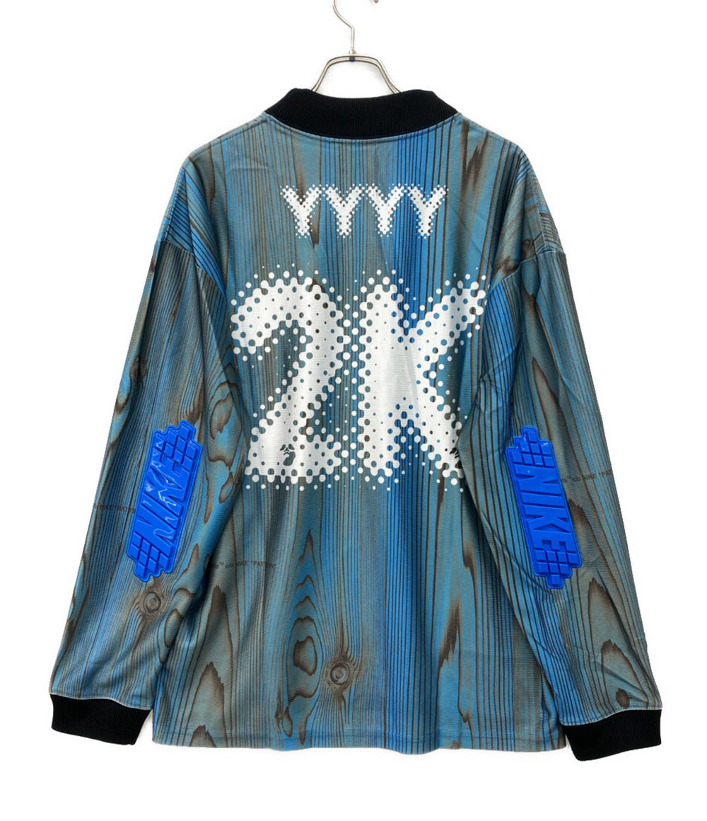 美品 NIKE×Off White オフホワイト 長袖Ｔシャツ DN1701-411 ブルー系 メンズ SIZE L ナイキ