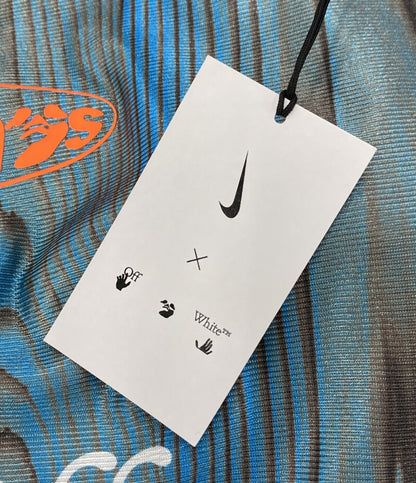 美品 NIKE×Off White オフホワイト 長袖Ｔシャツ DN1701-411 ブルー系 メンズ SIZE L ナイキ