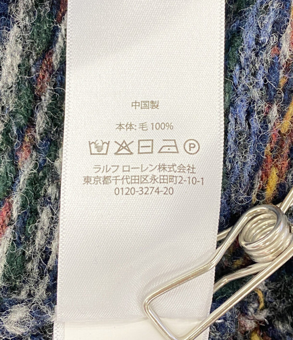 美品 POLO RALPH LAUREN 長袖ニット FAIR ISLE WOOL JUMPER NAVY メンズ SIZE L ポロ・ラルフローレン