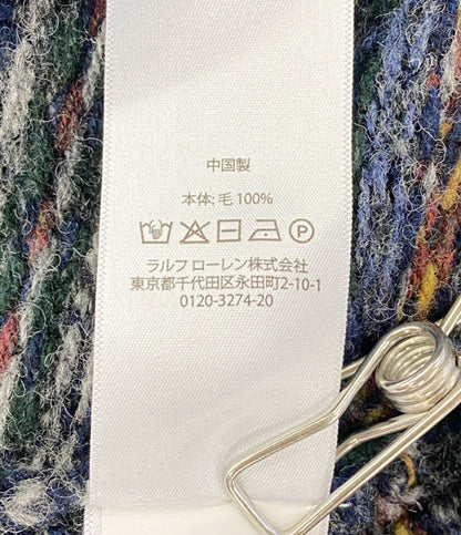 美品 POLO RALPH LAUREN 長袖ニット FAIR ISLE WOOL JUMPER NAVY メンズ SIZE L ポロ・ラルフローレン