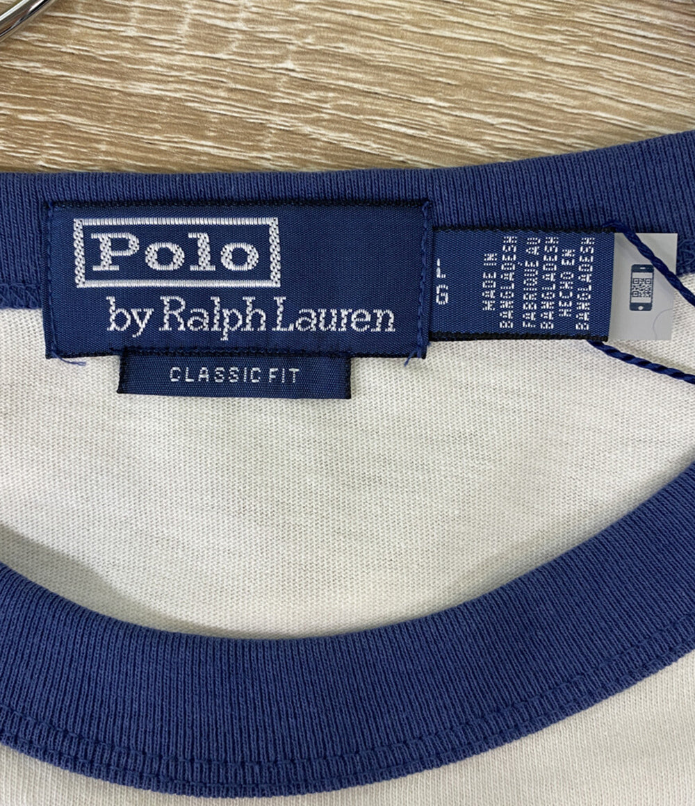POLO RALPH LAUREN 半袖Ｔシャツ RINGER SHORT SLEEVE ナチュラル メンズ SIZE L ポロ・ラルフローレン