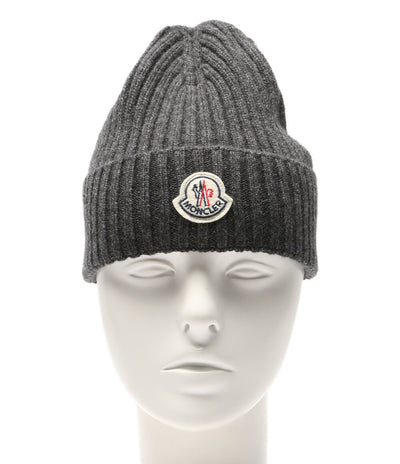 モンクレール ニット帽 D2 091 グレー カシミヤ100％ メンズ MONCLER