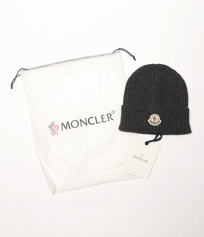 モンクレール 美品 ニット帽 D2 091 グレー カシミヤ100％ メンズ MONCLER