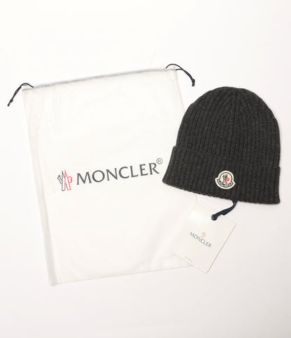 モンクレール 美品 ニット帽 D2 091 グレー カシミヤ100％ メンズ MONCLER