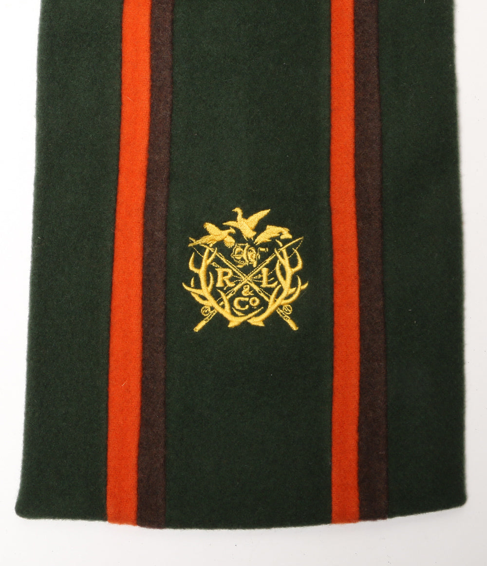 POLO RALPH LAUREN クレストストライプド ウール マフラー メンズ SIZE ONE SIZE ポロ・ラルフローレン