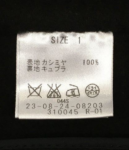 GALERIE VIE ピーコート ダブルフェイス ネイビー フーディー 100％カシミヤ レディース SIZE 1 ギャルリーヴィー