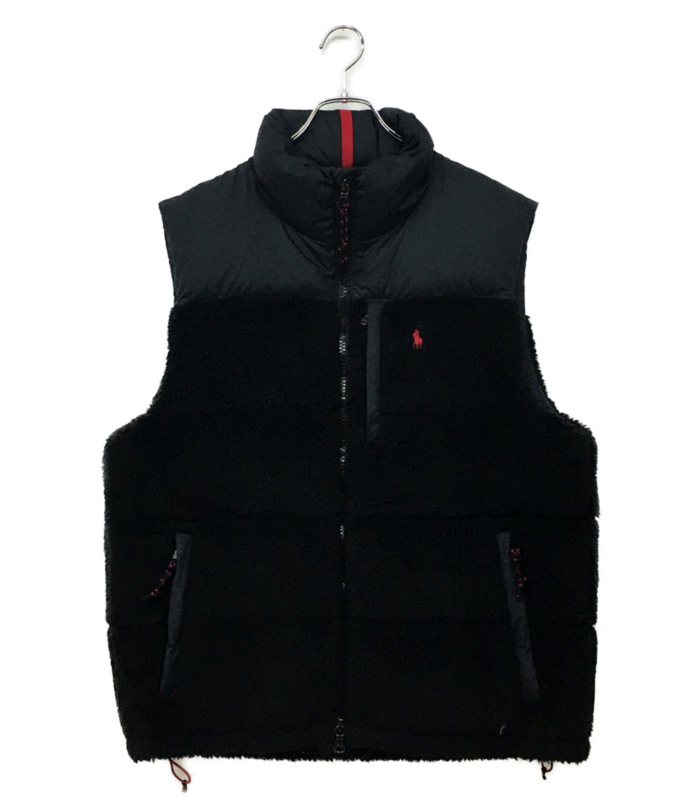 美品 POLO RALPH LAUREN ダウンベスト PERFORMANCE BLK ボア メンズ SIZE M ポロ・ラルフローレン