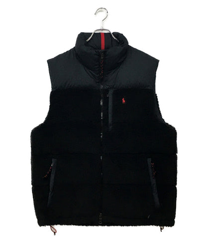美品 POLO RALPH LAUREN ダウンベスト PERFORMANCE BLK ボア メンズ SIZE M ポロ・ラルフローレン
