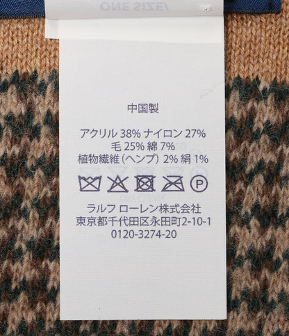 ポロ・ラルフローレン マフラー パッチワーク ウール 柄 メンズ SIZE ONE SIZE POLO RALPH LAUREN