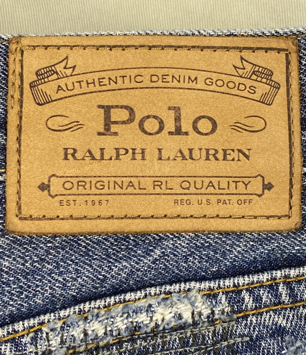 POLO RALPH LAUREN デニムパンツ VARICK SLIM STRAIGHT ディストレスト メンズ SIZE 34 ポロ・ラルフローレン