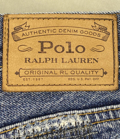 POLO RALPH LAUREN デニムパンツ VARICK SLIM STRAIGHT ディストレスト メンズ SIZE 34 ポロ・ラルフローレン