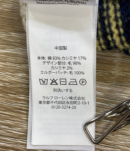 POLO RALPH LAUREN チルデンセーター ライン ナチュラル コットンカシミア メンズ SIZE L ポロ・ラルフローレン