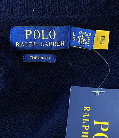 美品 POLO RALPH LAUREN 25FW ビッグフィットフラッグセーターベスト メンズ SIZE L ポロ・ラルフローレン