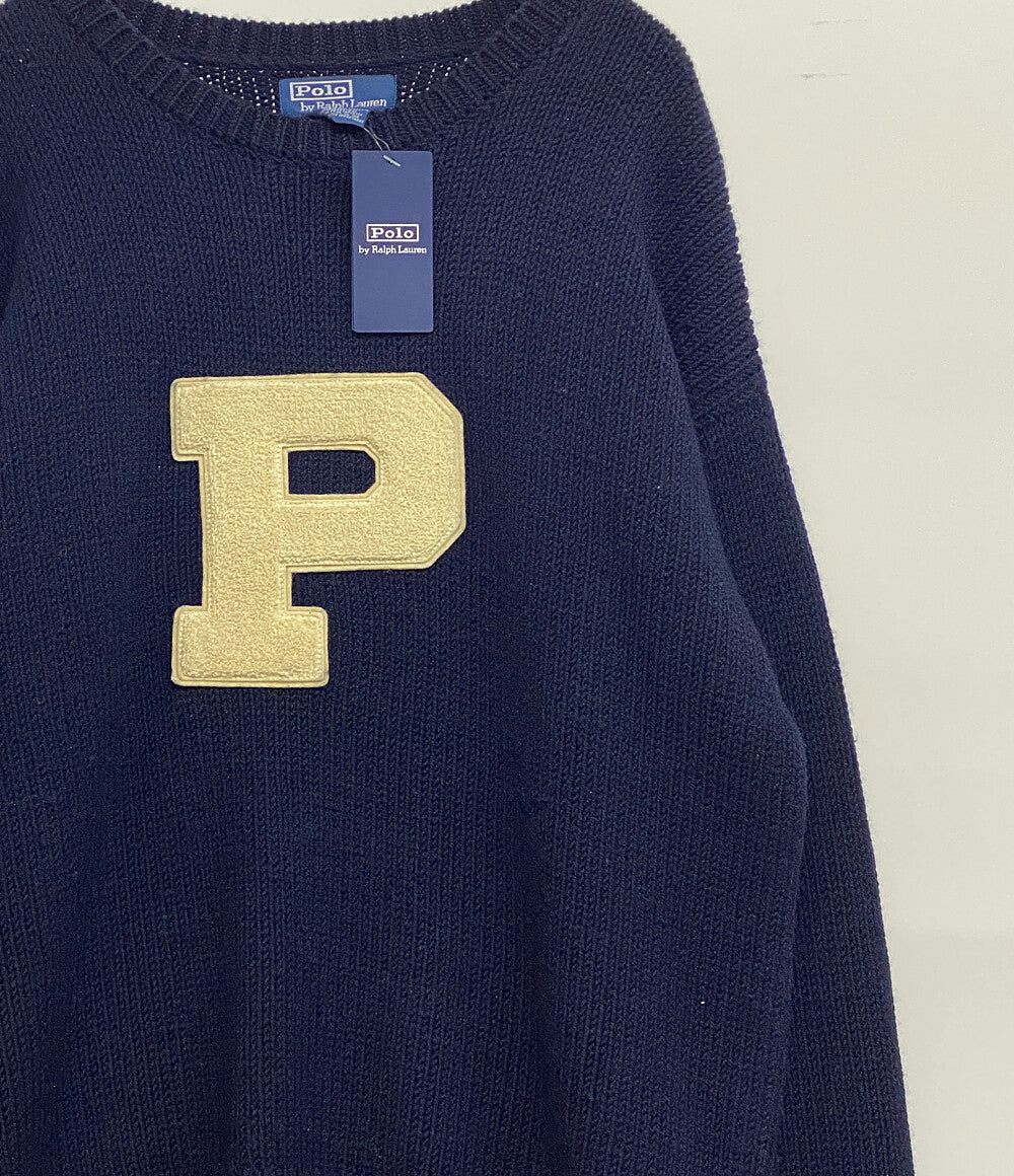 POLO RALPH LAUREN ニット ウール レターマン メンズ SIZE Ｍ ポロ・ラルフローレン