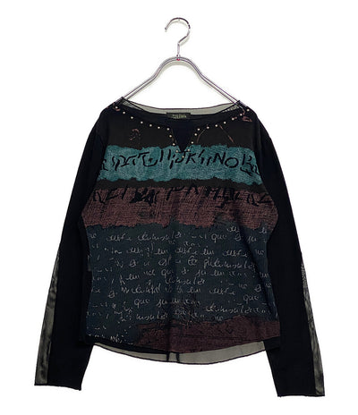 ジャンポール・ゴルチェ 長袖Ｔシャツ 二重カットソー パワーネット レディース SIZE 2 Jean Paul GAULTIER