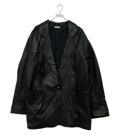 ジャンポール・ゴルチェ レザージャケット ダブルフェイス 豚革 レオパード メンズ SIZE 2 JEAN PAUL GAULTIER