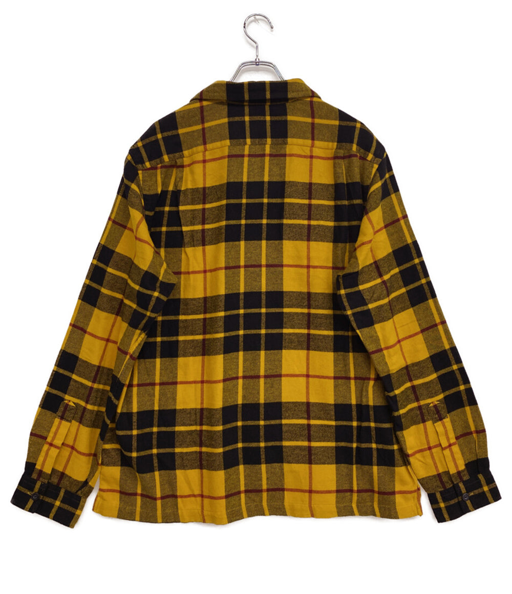 美品 POLO by RALPH LAUREN 長袖シャツ オープンカラー チェック ボックスシルエット メンズ SIZE L ポロバイラルフローレン
