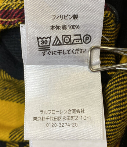 美品 POLO by RALPH LAUREN 長袖シャツ オープンカラー チェック ボックスシルエット メンズ SIZE L ポロバイラルフローレン