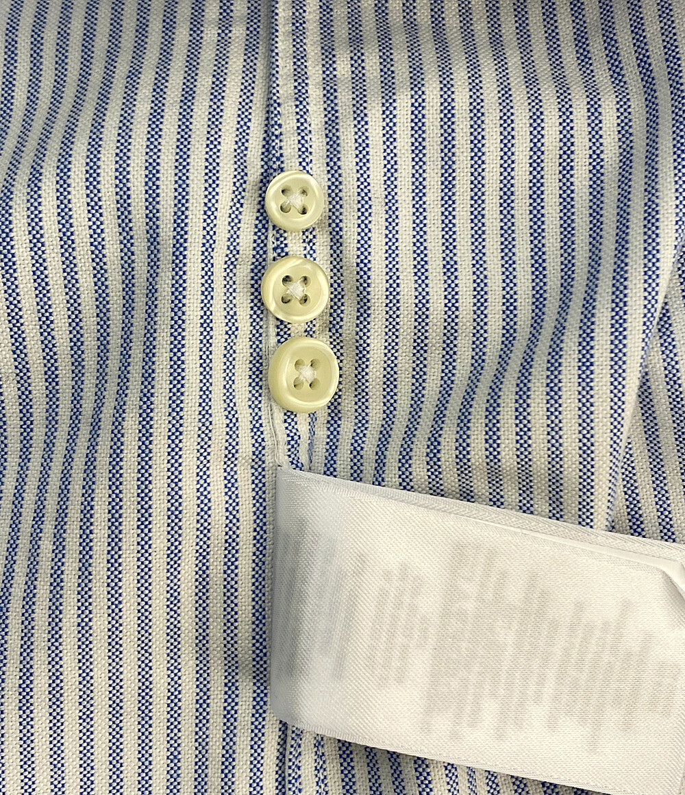 美品 POLO RALPH LAUREN 長袖シャツ THE BIG FIT ストライプ ブルー メンズ SIZE L ポロ・ラルフローレン