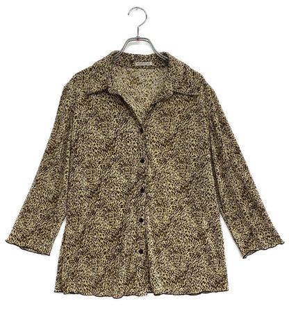 プリーツプリーズ プリーツ長袖シャツ 総柄 レディース SIZE 3 PLEATS PLEASE