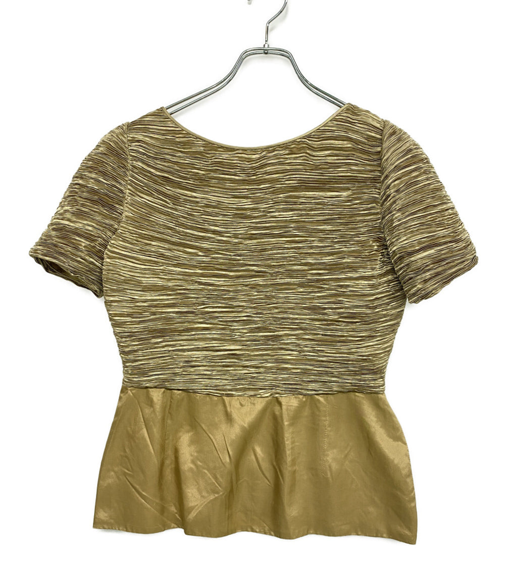 メアリー マクファデン カットソー プリーツ ゴールド レディース SIZE 10 MaryMcFadden