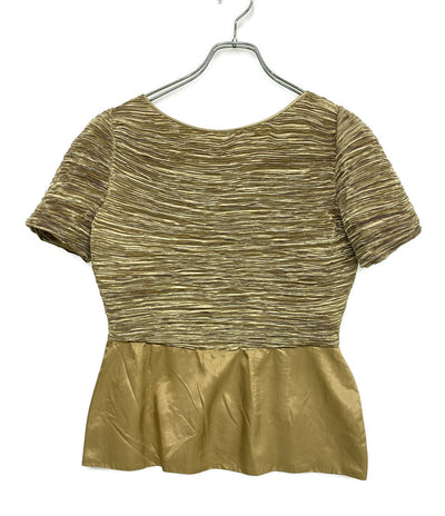 メアリー マクファデン カットソー プリーツ ゴールド レディース SIZE 10 MaryMcFadden