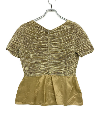メアリー マクファデン カットソー プリーツ ゴールド レディース SIZE 10 MaryMcFadden