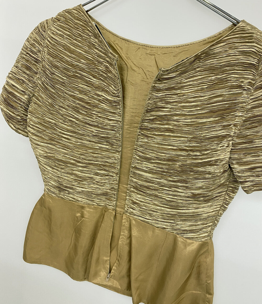 メアリー マクファデン カットソー プリーツ ゴールド レディース SIZE 10 MaryMcFadden