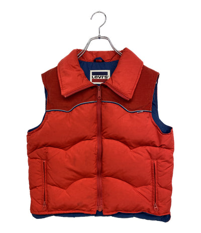 LEVI'S ダウンベスト 古着 70s USA製 RED メンズ SIZE - リーバイス