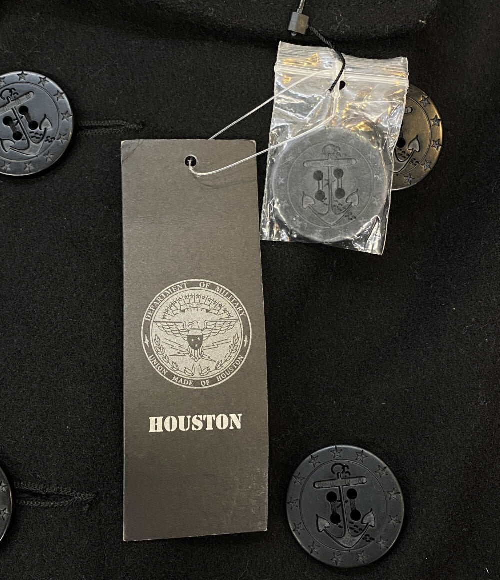 HOUSTON ピーコート ブラック 16WP26 38R 13 スターボタン メンズ SIZE 38 ヒューストン
