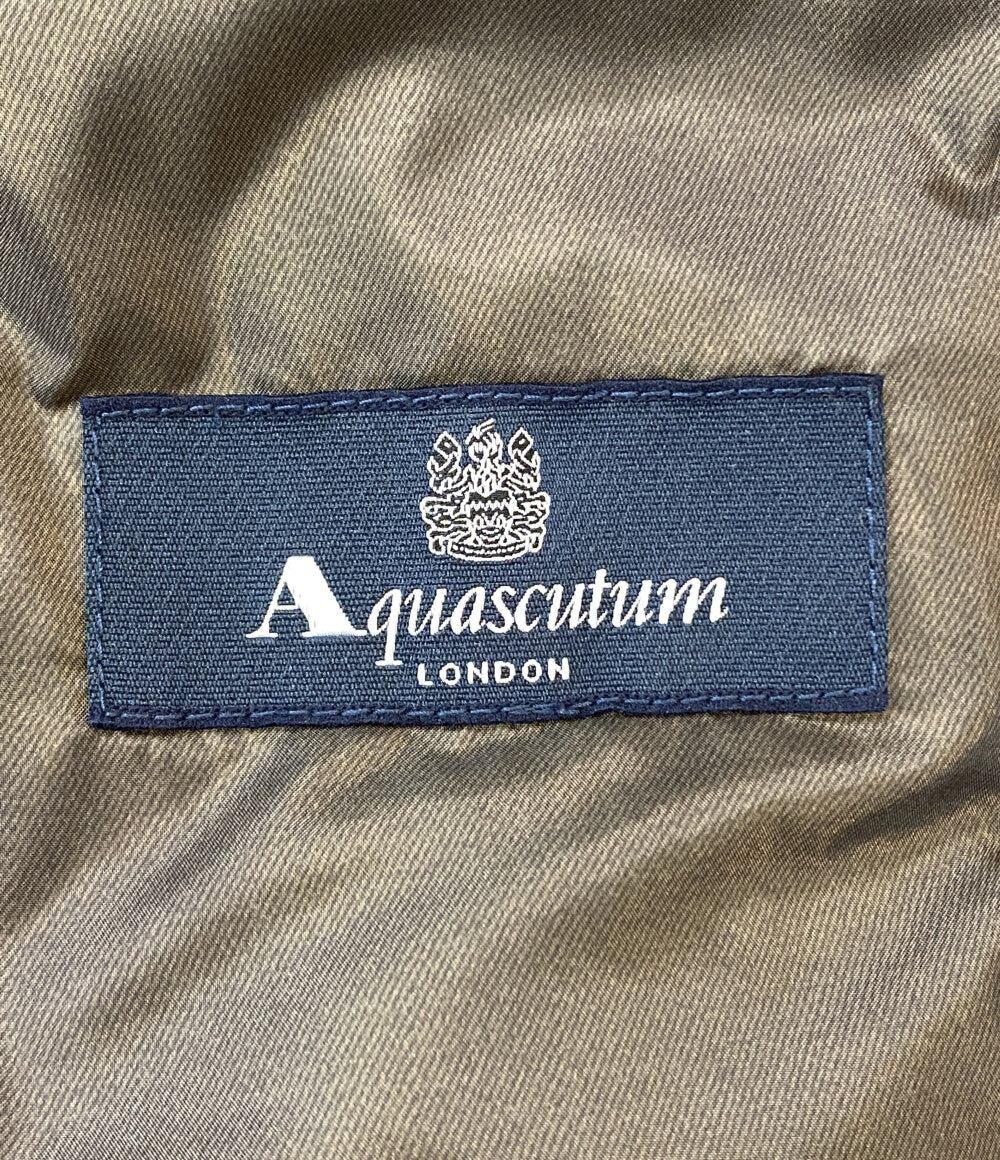Aquascutum ダウンコート フーデッドスタンドカラーダウン カーキ 5009350034-47 レディース SIZE 8 アクアスキュータム