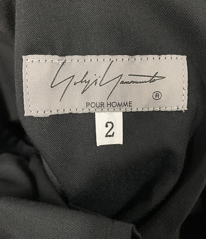 YOHJI YAMAMOTO POUR HOMME サイドジップパッチワークパンツ ワイドパンツ 22ss メンズ SIZE 2 ヨウジヤマモトプールオム