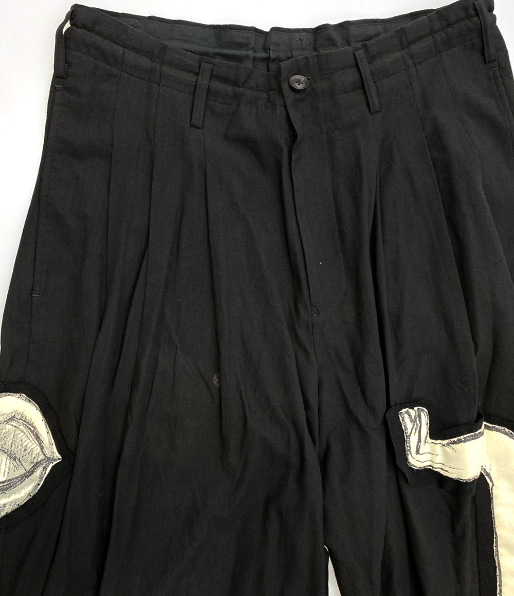YOHJI YAMAMOTO POUR HOMME サイドジップパッチワークパンツ ワイドパンツ 22ss メンズ SIZE 2 ヨウジヤマモトプールオム