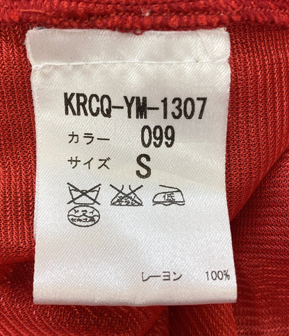 アレキサンダーマックイーン ドレス フリルワンピース レッド ローズ KRCQ-YM-1307 レディース SIZE S Alexander McQueen