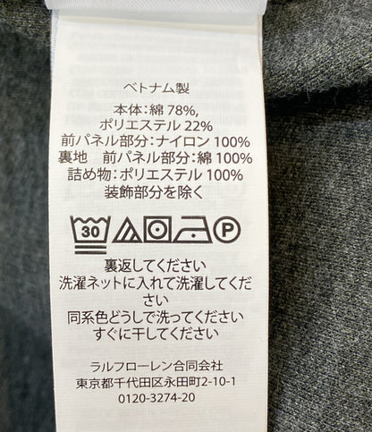 美品 RALPH LAUREN シャツジャケット キルティング ニット切替 オリーブ メンズ SIZE L ラルフローレン
